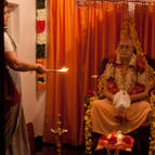 Dhira-lalita Mataji Offering Arati