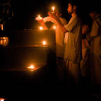 Syamasundara Prabhu Offering a Lamp