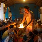 Honoring the Arati Lamp