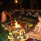 Rasikananda Throwing Grains into the Fire