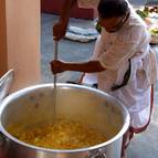 Madhumangala Prabhu Prepares a Rice Preparation