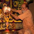 Visnu Maharaja Performing Abhiseka of Mahaprabhu