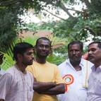 Rupanuga and Syamasundara Talking with the local MLA