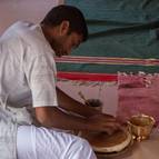 Chiranjeevi Making Sandalwood Paste