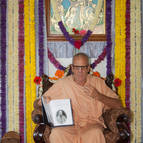 Guru Maharaja Showing the Article of Bhaktivinoda to the Devotees